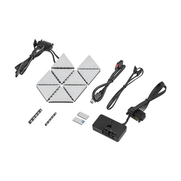 Corsair iCUE LC100 Mini Triangle Case Accent RGB Lighting Panels (9X Tile Starter Kit)